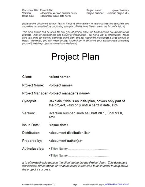 Image result for Simple Project Plan Sample