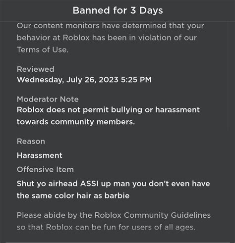 Image result for Roblox Hi Ban Note