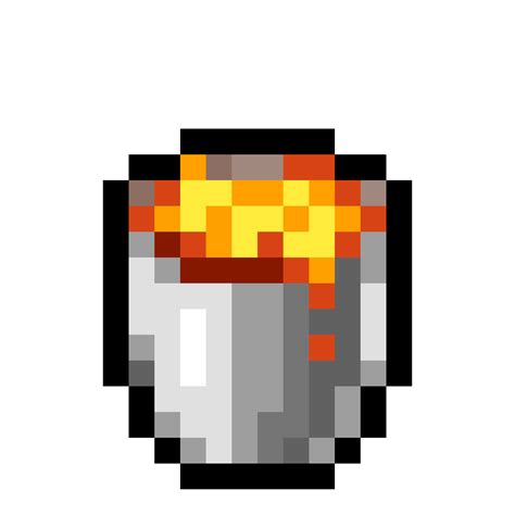 Image result for Minecraft Lava Bucket Transparent