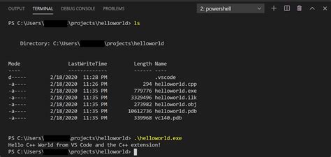 Image result for HelloWorld Program in C in vs Code