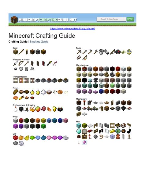 Toradh íomhá ar Minecraft Crafting Tree