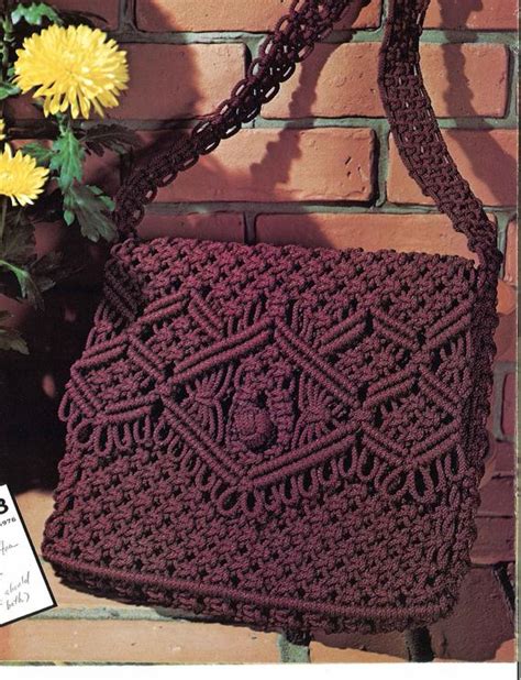 Afbeeldingsresultaten voor Macrame Purse Patterns Free