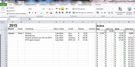 Toradh íomhá ar Boekhouden Excel Template