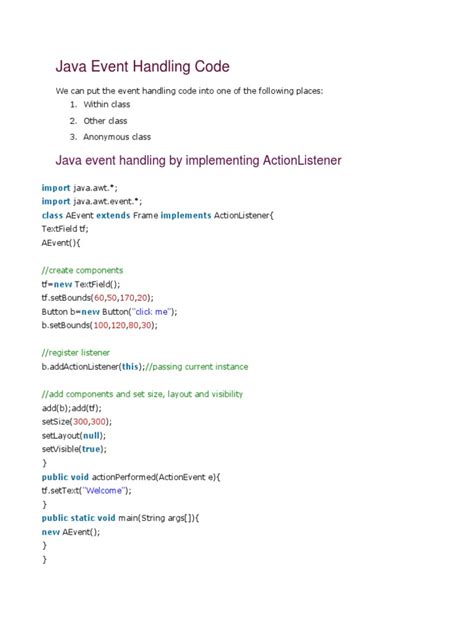 Image result for Event Handling Code in Java
