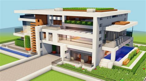 Image result for Large Modern House Minecraft Tutorial