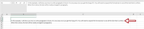 Image result for How to Write Paragraphs in Excel