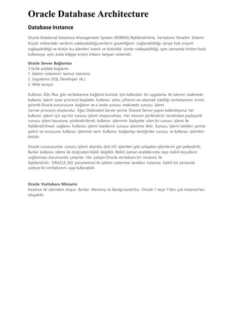 Toradh íomhá ar Oracle Database Architectue