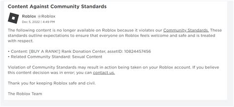 Toradh íomhá ar Roblox Rules and Guidelines