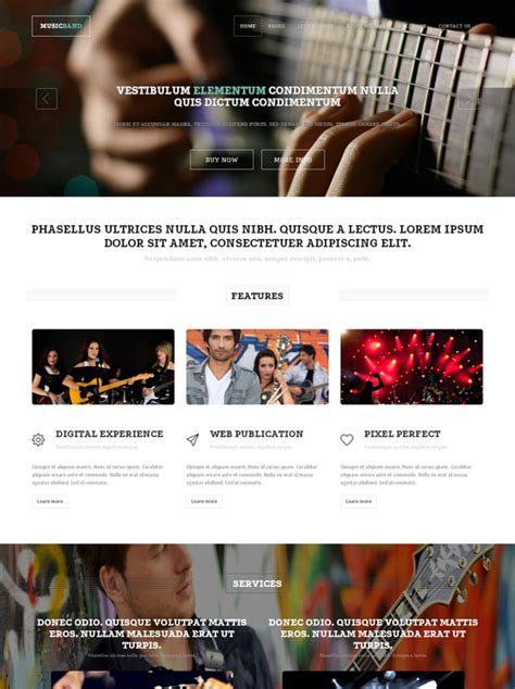 Musical Band Website Template - Music Band - Website Templates ...