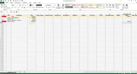 Image result for Simple Accounting Spreadsheet Free