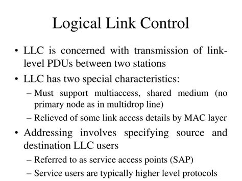 Image result for Logical Link Control Components