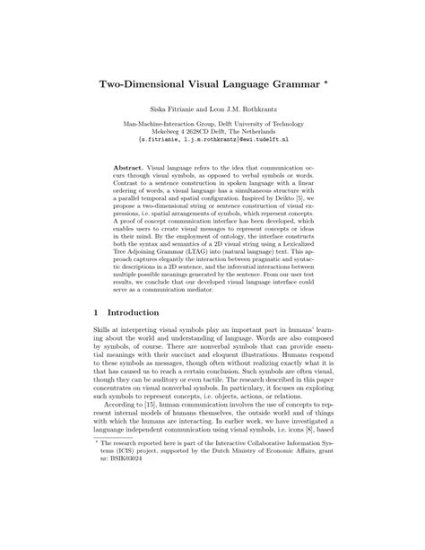Image result for Two-Dimensional Visual Language