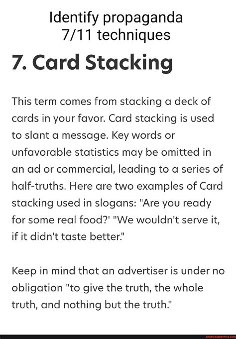 Image result for Card Stacking Politicians