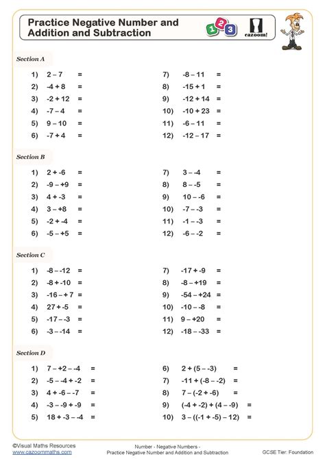 Image result for Positive and Negative Integers Worksheet