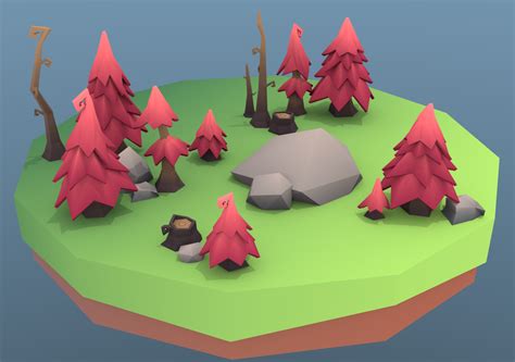 Image result for Low Poly Redwood Tree
