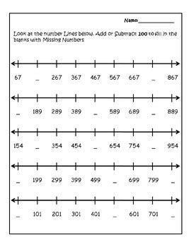 Number Line Fill in the Blanks に対する画像結果