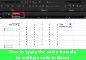 Image result for How to Use Formula for Multiple Cells Excel