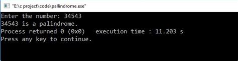 Image result for Palindrome Number Code in C