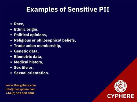 Image result for PII Data Examples