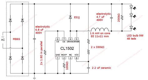 LED Light Bulb Schematic के लिए छवि परिणाम