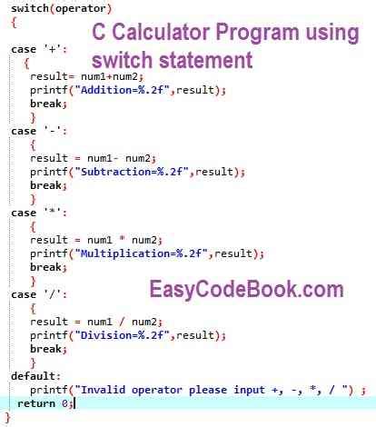 Afbeeldingsresultaten voor If Else Calculator C++