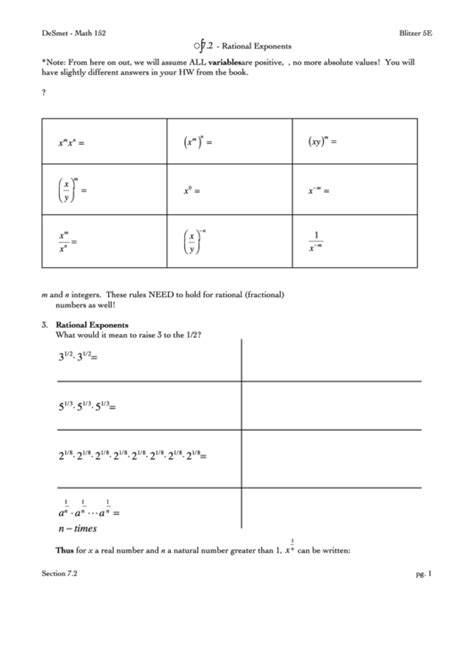 Image result for Square Root to Rational Exponents Worksheet