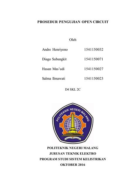 Toradh íomhá ar Open Circuit Testing