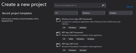 Image result for Visual Studio C# Framework