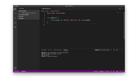 Image result for C++ Hello Wrold