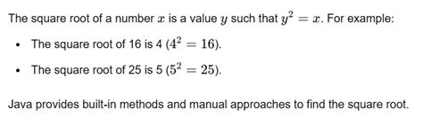 Image result for Finding the Square Root in Java