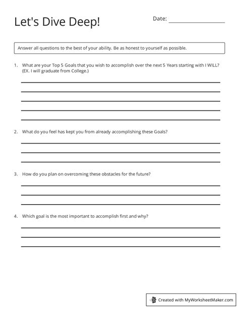 Image result for Worksheets Deep