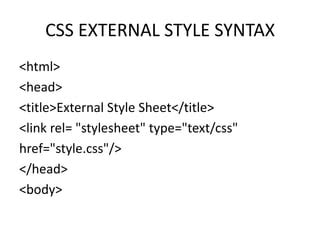 Image result for Example of External CSS