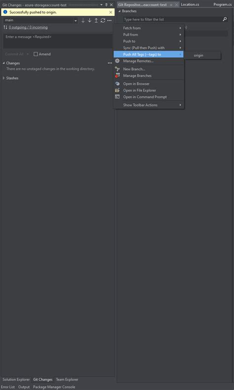 Image result for Visual Studio Git Tags