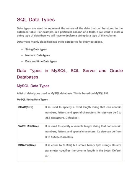 Image result for SQL Data Ttpes
