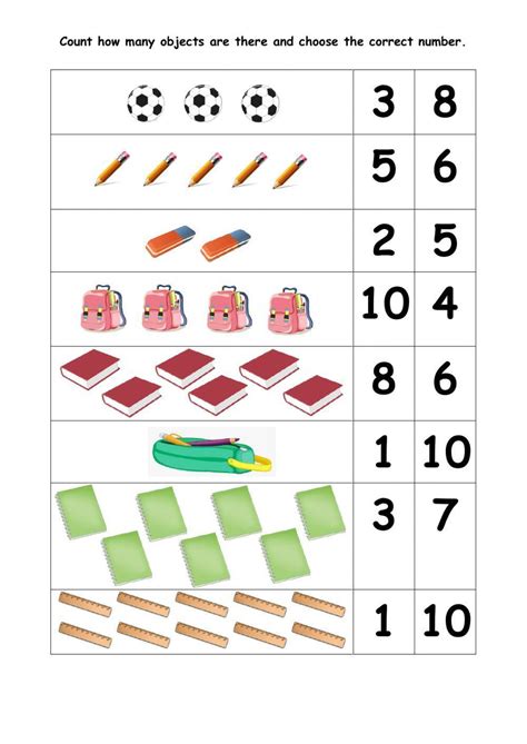 Image result for Counting Number 10 Worksheet