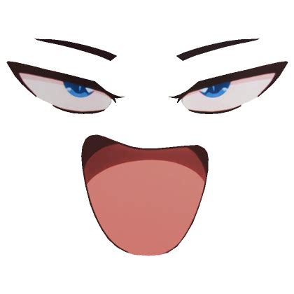 Image result for Anime Roblox Face Transparent Background