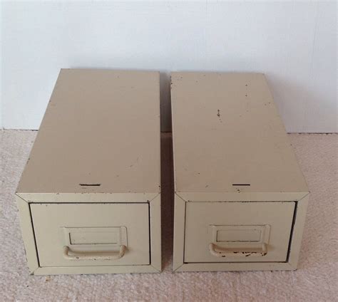 Toradh íomhá ar Metal Index Card File Cabinet Box 5X8