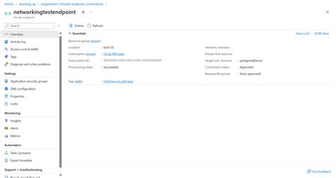 Azure Database for PostgreSQL Vnet Delegation Architecture に対する画像結果