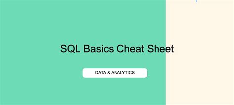 SQL Cheat Sheet GIF に対する画像結果