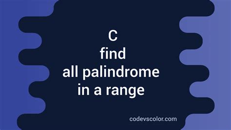 Image result for Palindrome Number Code in C