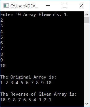 Afbeeldingsresultaten voor C++ Reverse Array