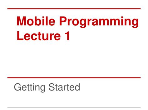Image result for Mobile Programming PPT