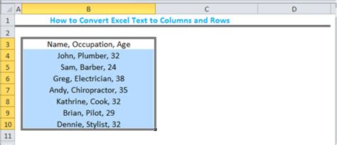 Image result for Convert Text to Row ใน Excel