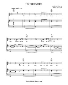 Image result for I Surrender Sheet Music