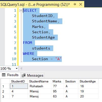 Image result for Where Statement SQL