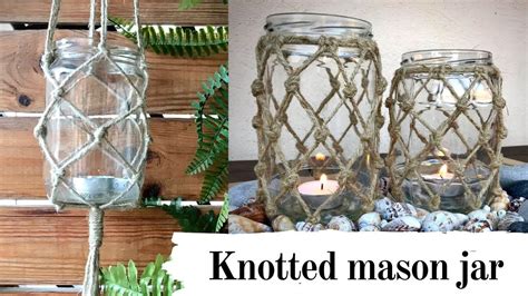 macrame around mason jars video tutorial に対する画像結果