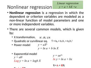 Image result for Transform Nonlinear to Linear Regression
