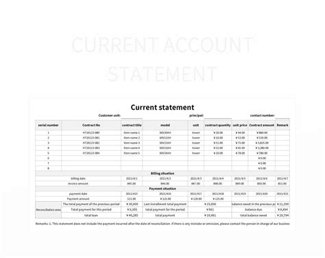 Image result for Blank Account Statement Template Excel