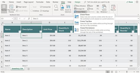 Toradh íomhá ar How to Freeze Excel Row and Column