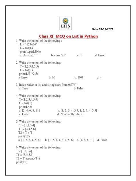 Image result for MCQ Questions On Class and Object in Python